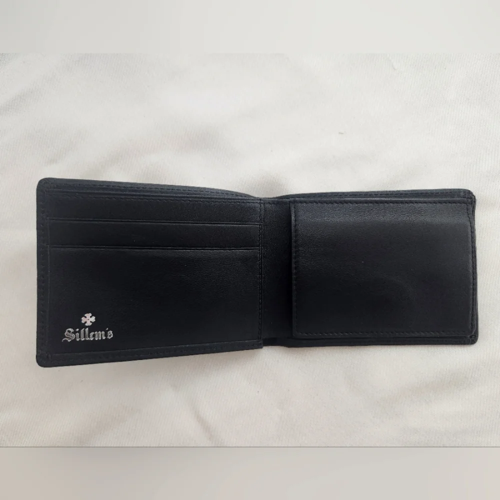 Black Leather Wallet Sillems